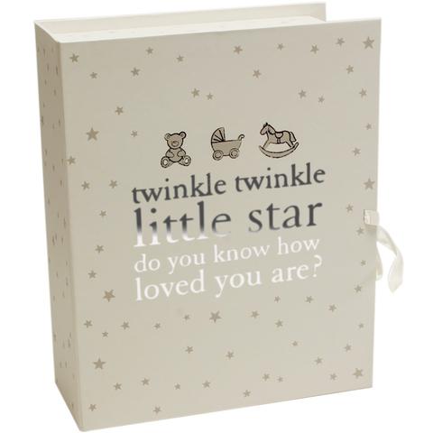 "Twinkle Twinkle Little Star" New Baby Unisex Keepsake / Trinket Storage Drawers Box