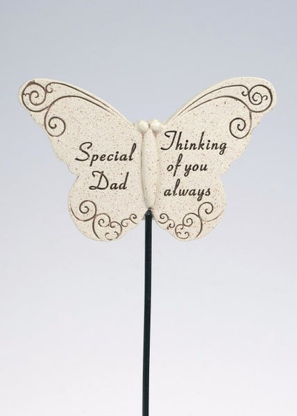 "Special Dad, Thinking of You Always" Memorial Garden / Grave Rod / Wand Stick