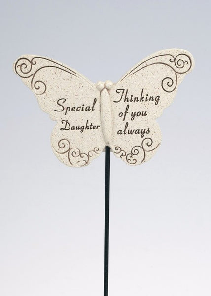 "Special Daughter, Thinking of You Always" Memorial Garden / Grave Rod / Wand Stick