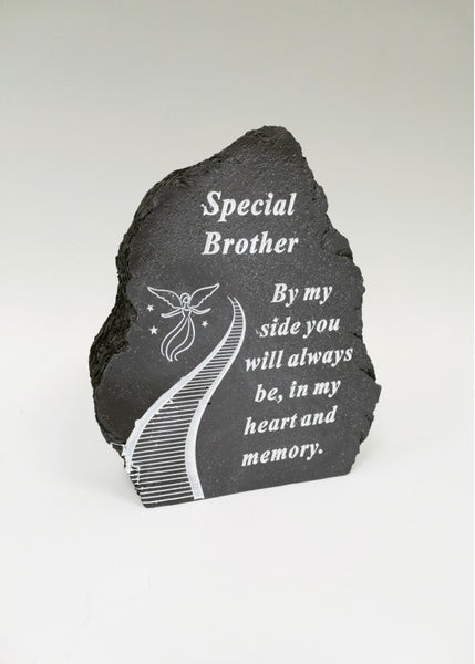 "Special Brother" Beautiful Dark Blue Memorial Garden / Grave Plaque