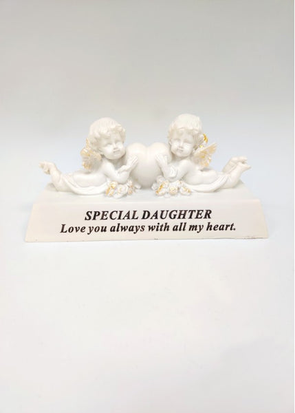 "Special Daughter" Angel Cherubs Memorial Garden / Grave Plaque