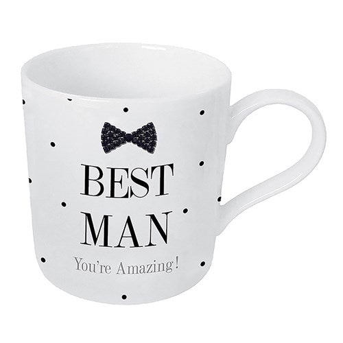 "Best Man, You're Amazing" Wedding Favor Keepsake Fine China Mug
