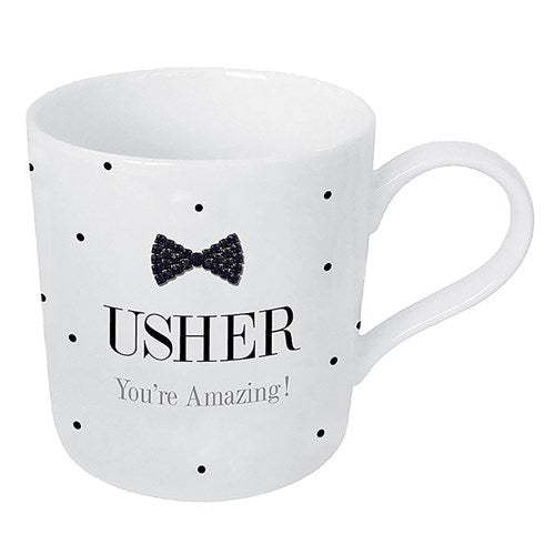 "Usher, You're Amazing" Wedding Favor Keepsake Fine China Mug