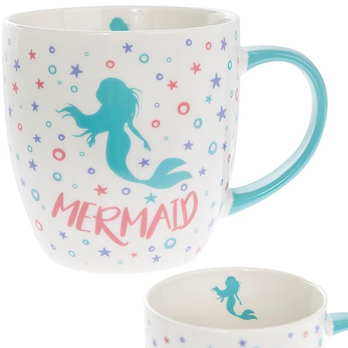 "Mermaid" Novelty Multi Coloured Traditional Style Fine China Cup / Mug
