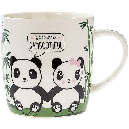 "You Are Bambootiful" Panda Bear Themed Novelty Traditional Style Fine China Cup / Mug