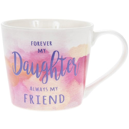 "Always my Daughter, Forever my Friend" Pink Sentimental Fine China Mug