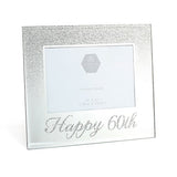 Birthday Silver Glitter Milestone Keepsake Photo Frame - Milestone Ages 18th-80th Available