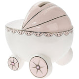 Fine China Pram Novelty Baby / Toddler Keepsake Money Box - Available in Pink or Blue