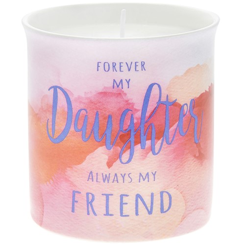 "Always my Daughter, Forever my Friend" Pink Ceramic Jar Keepsake Candle