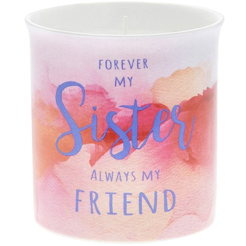 "Always my Sister, Forever my Friend" Pink Ceramic Jar Keepsake Candle